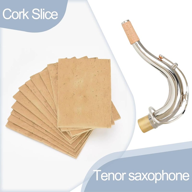 Danchet Tenor Saxophone Cork Replacement Kit,Tenor Sax Accessories,2 pcs Saxophone Cork, Glue, Cork Grease, Knife, Taping, and Sandpaper - Image 3
